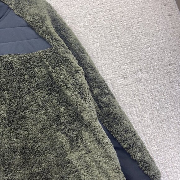 Lole Women's M Half-Zip Cozy Monkey / Sherpa Fleece Pullover Dark Green Camp - Picture 4 of 15